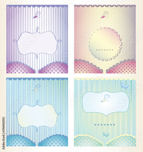 Bra with lace background and space for text. Banners for Pajama Party, lingerie shop or underwear ad. Vintage style