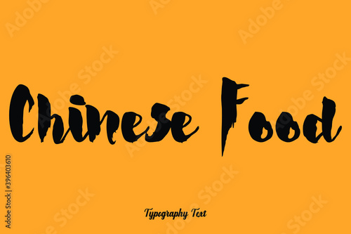Handwritten Bold Font Typography Text Food Quote
on Yellow Background