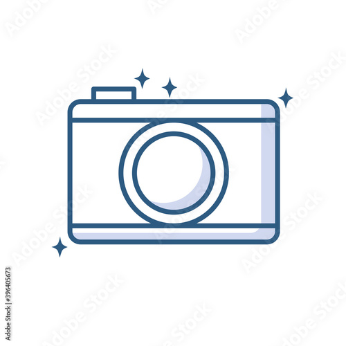photo camera device technology object line style icon
