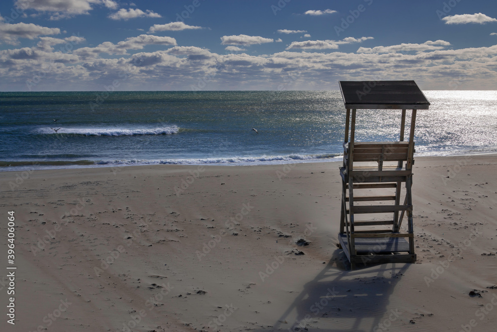 Unmanned lifeguard station watches over beaches void of tourists due to Covid-19 along the Outer Banks of North Carolina Unmanned lifeguard station watches over beaches void of tourists due to Covid-19 along the Outer Banks of North Carolina