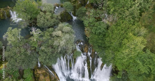 Waterfall in Martin Brod on the Una River, Bosnia and Herzegovina