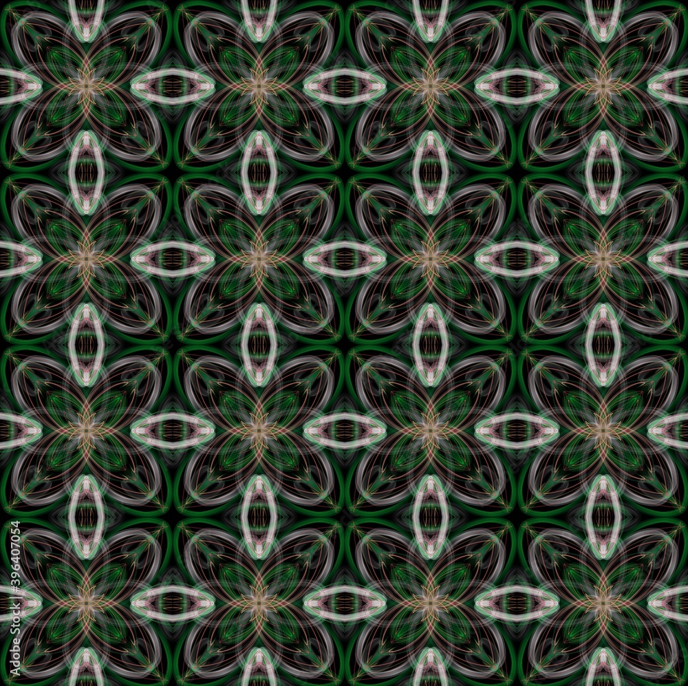 seamless linear pattern of repeating abstract elements