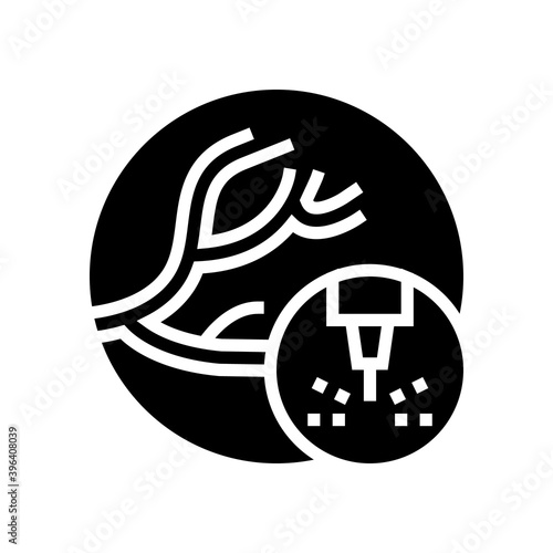 removal of vascular pathologies glyph icon vector. removal of vascular pathologies sign. isolated contour symbol black illustration