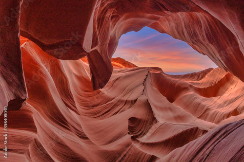 Antelope canyon arizona near page. abstract background. travel concept.