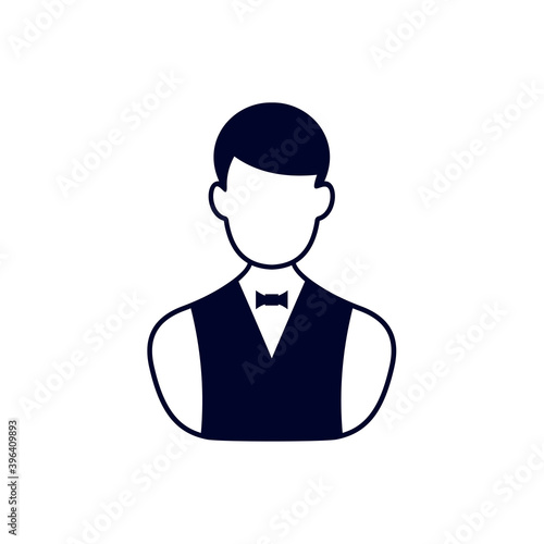 Casino dealer icon logo vector template, Creative Gambling design icon symbol Illustration, Casino games icon
