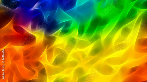 Abstract neon rainbow bright expressive pattern
