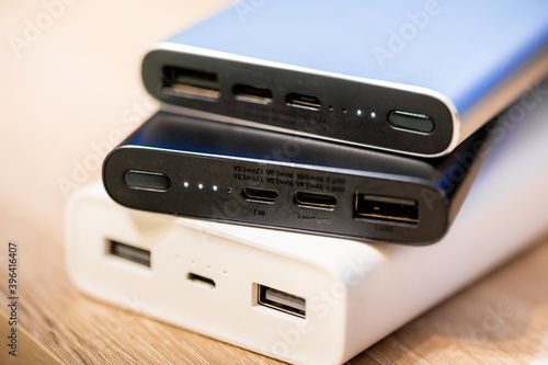 Portable power banks. Portable charger devices.