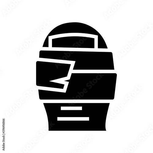 patch on toe glyph icon vector. patch on toe sign. isolated contour symbol black illustration