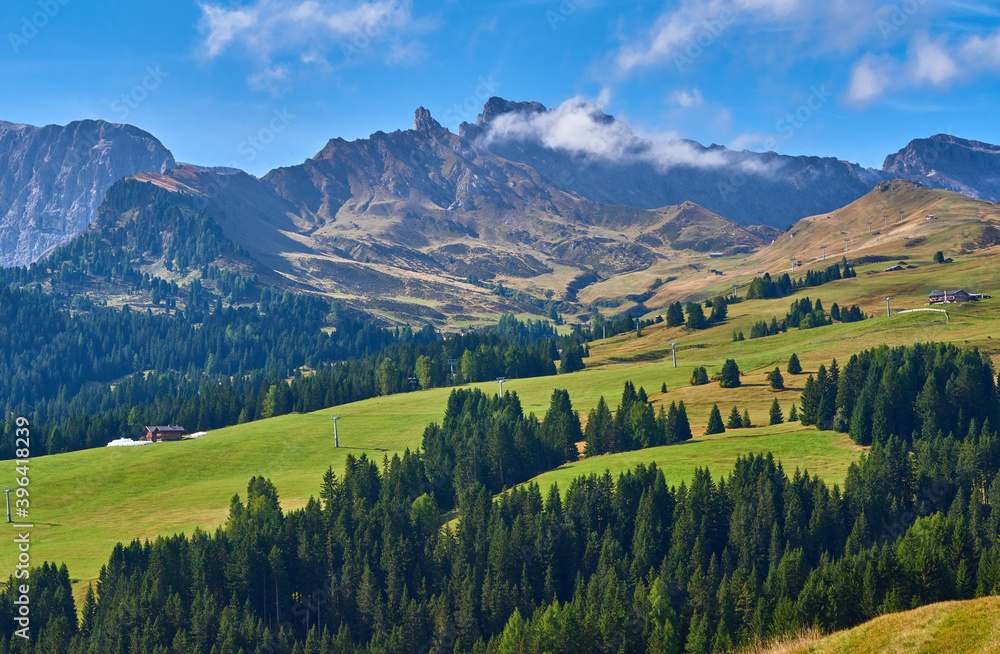 Autumn landscape in the Dolomite Alps