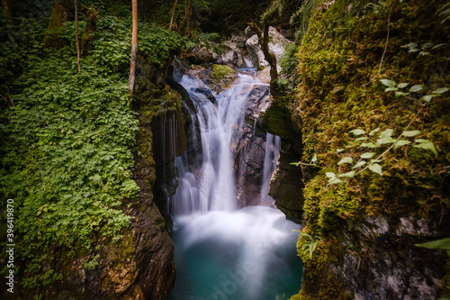 Beautiful green Water hurst of Sunik in Slovenia photo