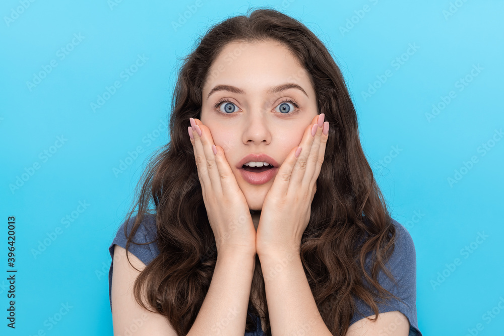Young woman with surprise face. Young woman with surprise face.