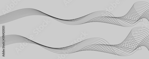 Smooth, bright lines in space. New abstract background. 3d