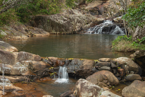 Rio em Floresta Atlântica. Cachoeira do Siriú- Garopaba Santa Catarina, Brasil