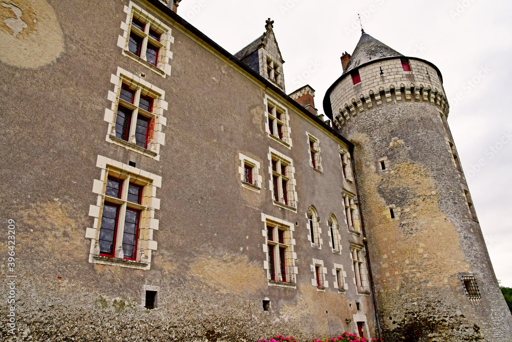 Cere la Ronde, France - july 15 2020 : medieval castle of Montpoupon