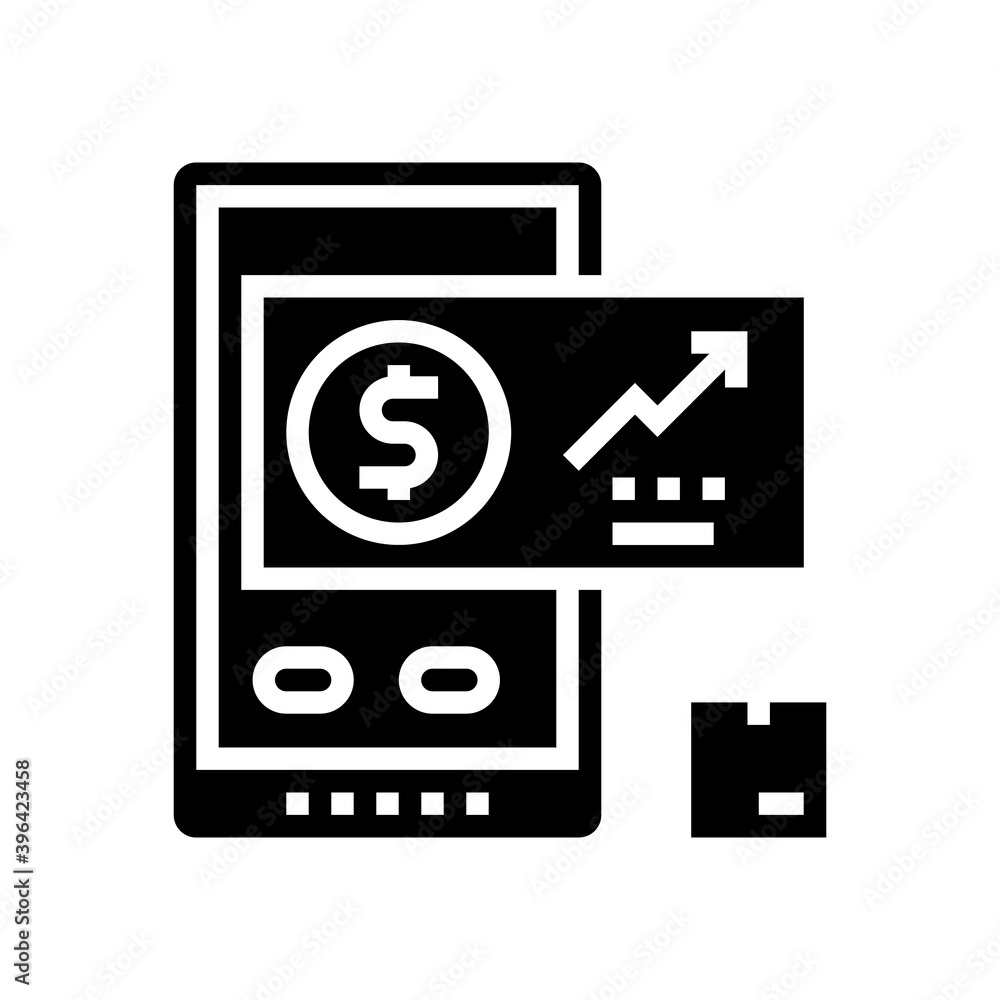 demand forecasting and sales planning glyph icon vector. demand forecasting and sales planning sign. isolated contour symbol black illustration demand forecasting and sales planning glyph icon vector. demand forecasting and sales planning sign. isolated contour symbol black illustration