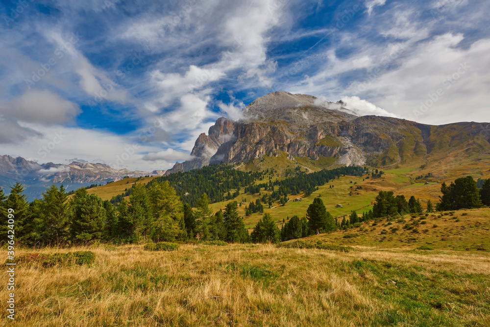 Autumn landscape in the Dolomite Alps