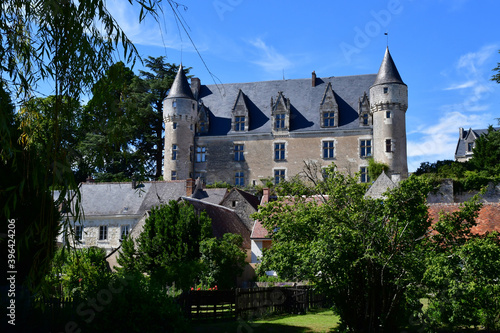 Montresor; France - july 12 2020 : historical castle photo