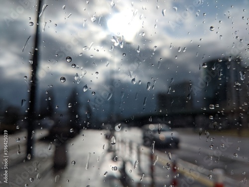 rain drops on window © Denis