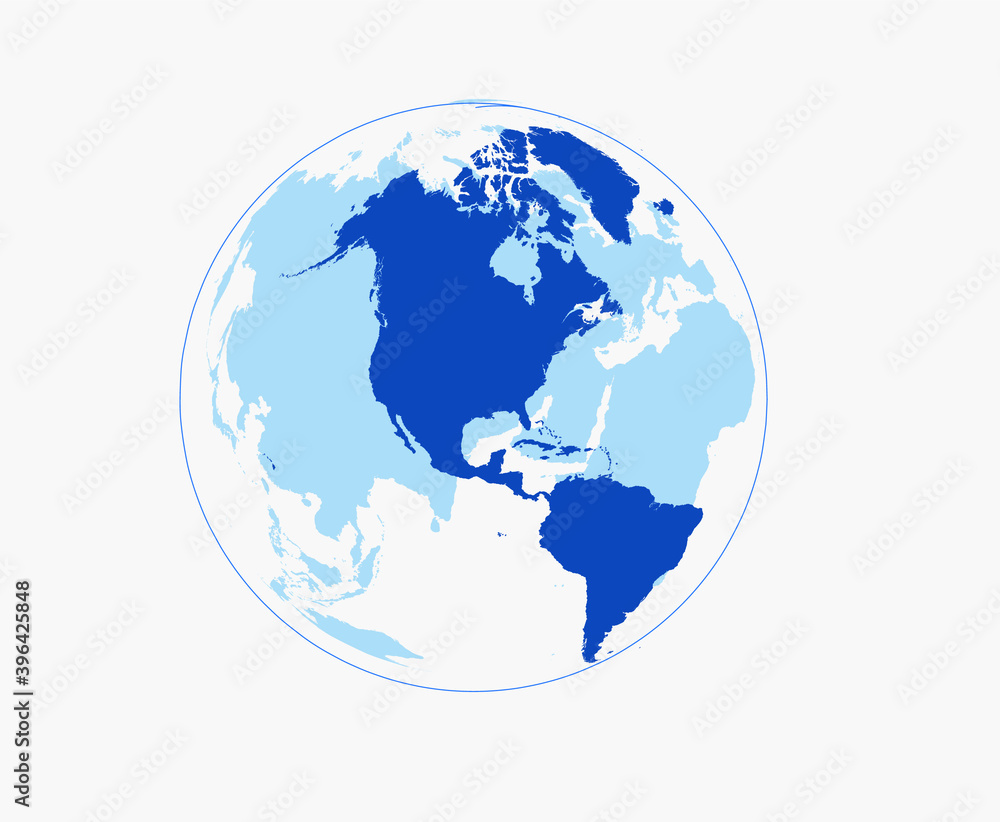 Vector map of globe. Earth skeleton icon