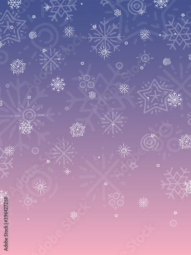 New Year Christmas background with snowflakes image