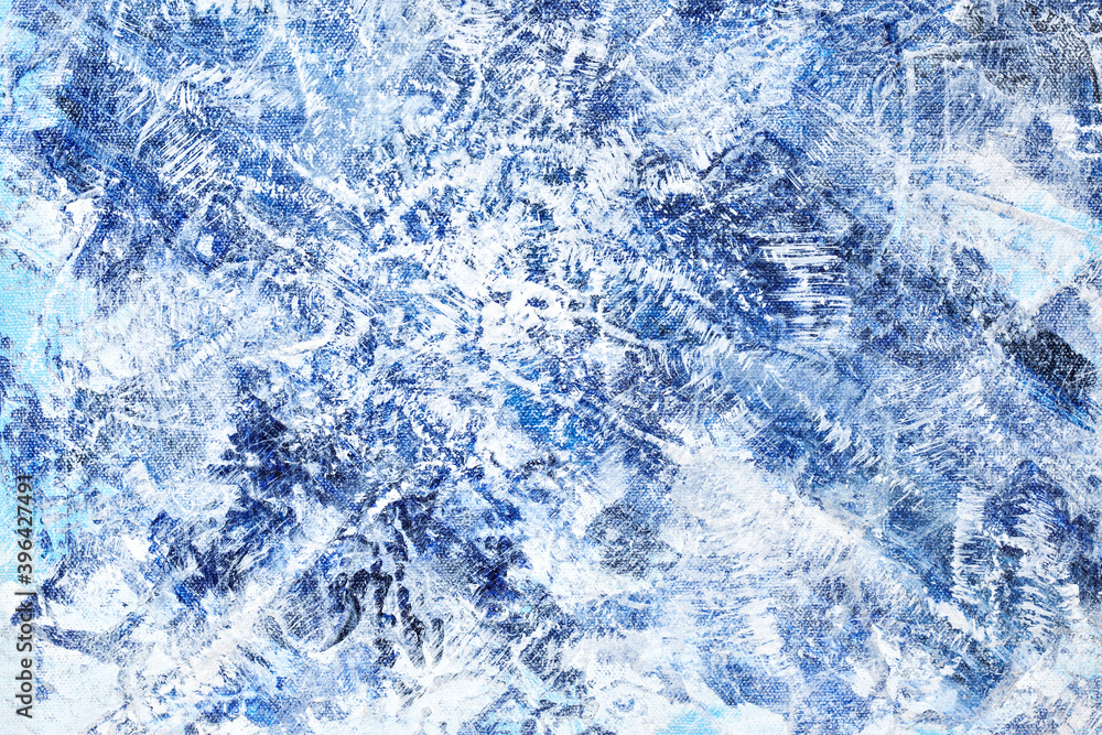 Fototapeta premium Blue winter abstract background