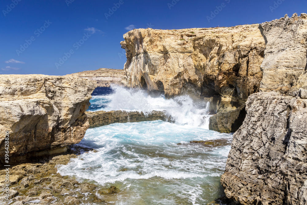 Dwejra bay in Gozo island.