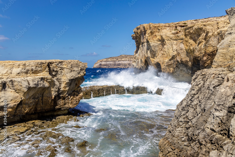 Dwejra bay in Gozo island.