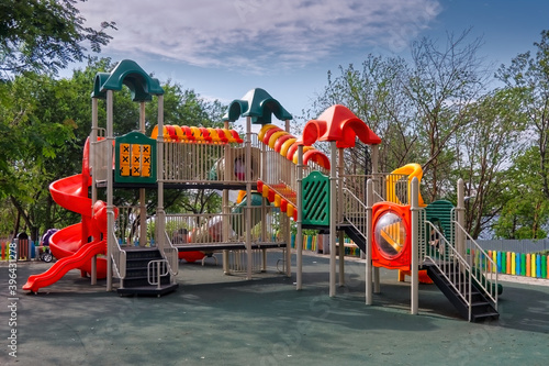 Wallpaper Mural Children's playground at public park. Children's Playground in the city. Torontodigital.ca