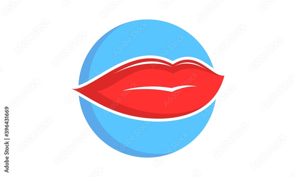 Beautiful woman lips illustration vector design Beautiful woman lips illustration vector design