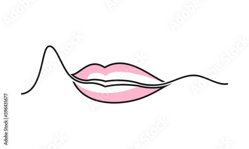 Lips illustration vector design