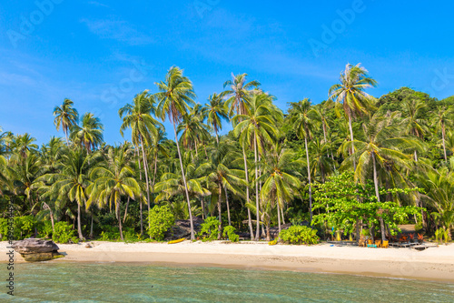 Tropical beach in a sunny day photo