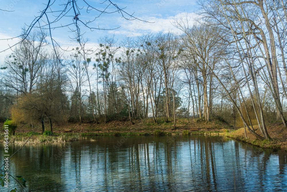 recreational area with lake in spain recreational area with lake in spain