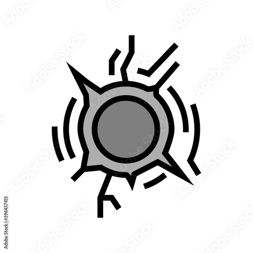 bullet hole color icon vector. bullet hole sign. isolated symbol illustration