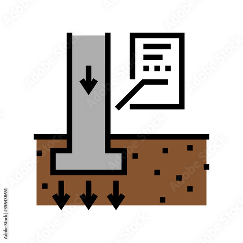 load on column color icon vector. load on column sign. isolated symbol illustration