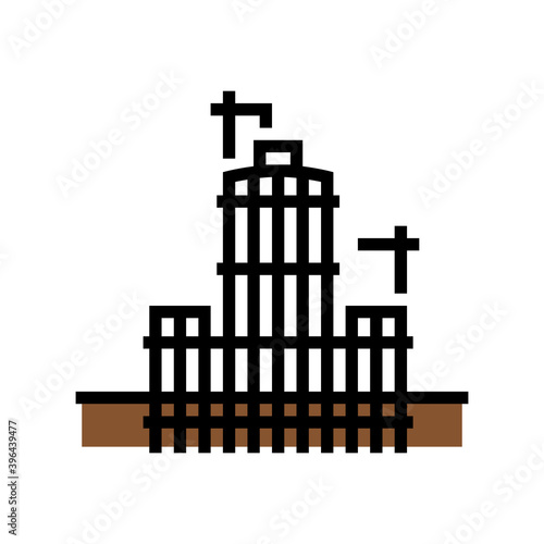 building skyscraper skeleton color icon vector. building skyscraper skeleton sign. isolated symbol illustration