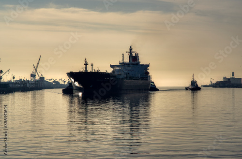Global Trade Issues- Ship Entering a Harbor - Foggy Morning. © Bryan Kelly