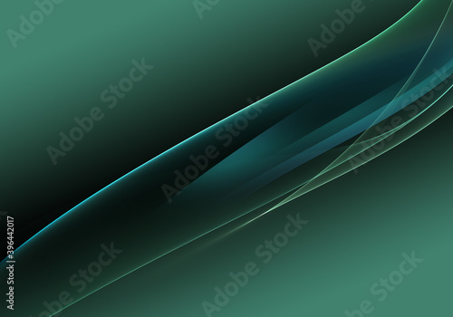 Abstract background waves. Black and viridian green abstract background for wallpaper or business card photo