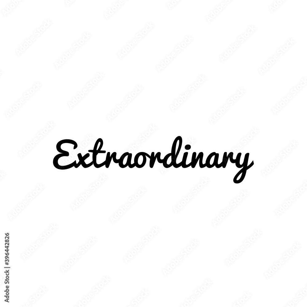 ''Extraordinary'' Lettering