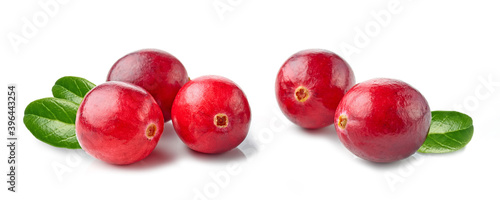 fresh red cranberries photo