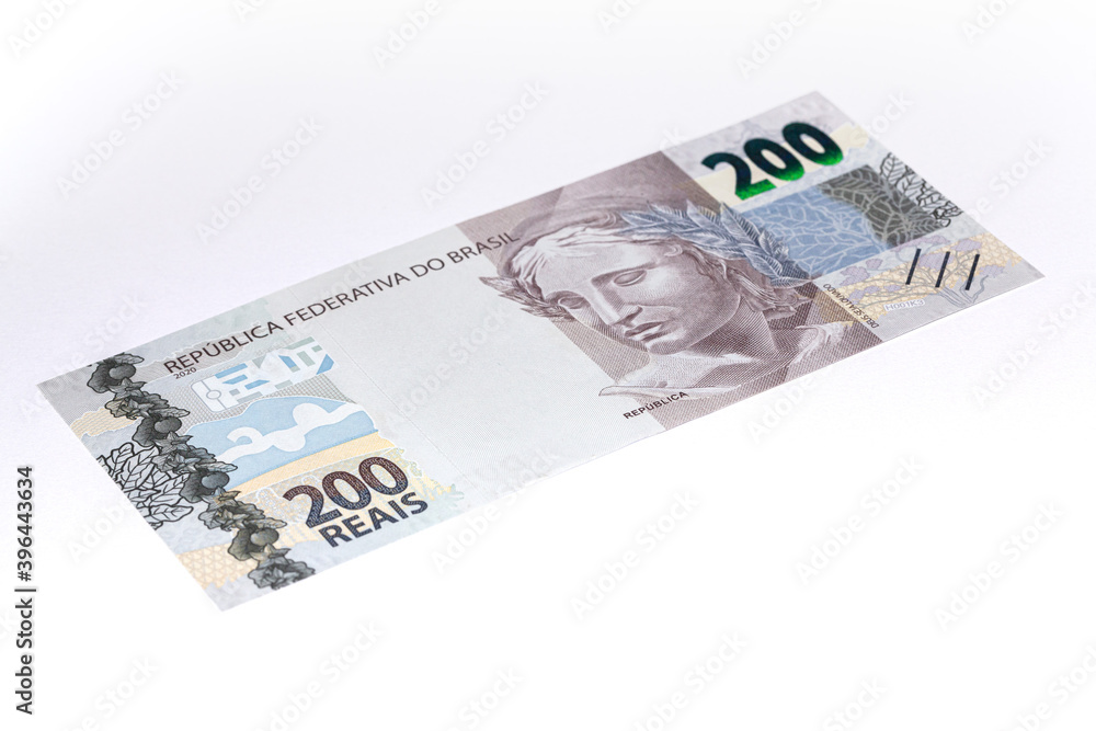 Newly launched 200 Reais brazilian note money bill Newly launched 200 Reais brazilian note money bill