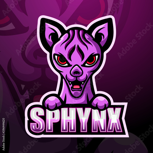 Sphynx mascot esport logo design