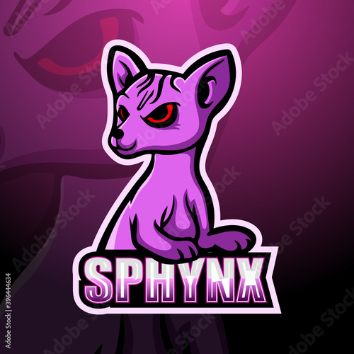 Sphynx mascot esport logo design