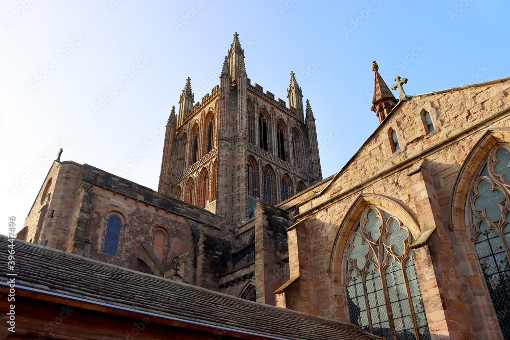 Fototapeta premium Hereford Cathedral , Herefordshire , UK