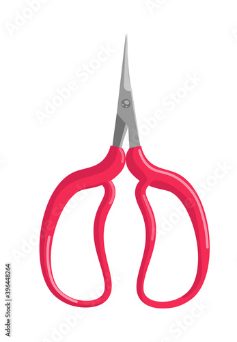 Professional manicurist shear isolated on white background