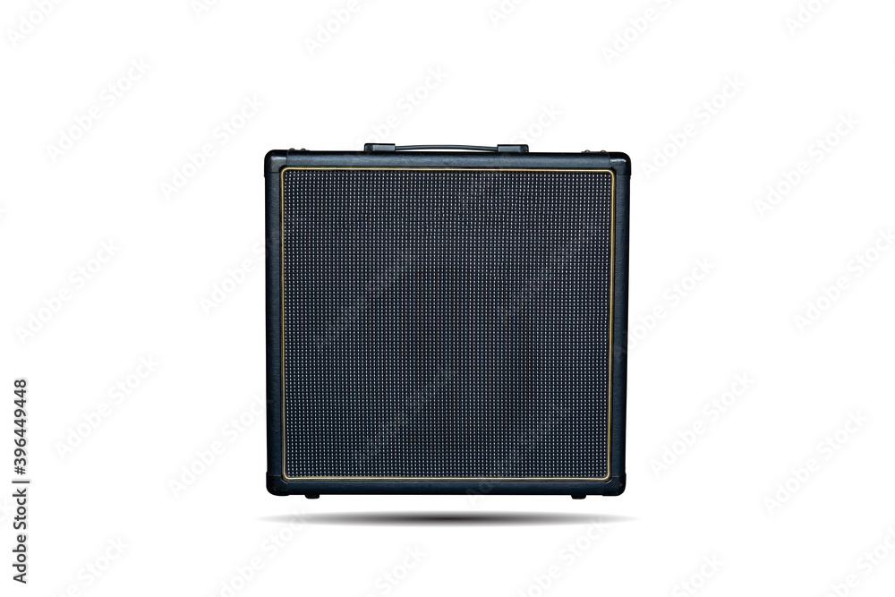 black guitar aplifier isolate on white background black guitar aplifier isolate on white background