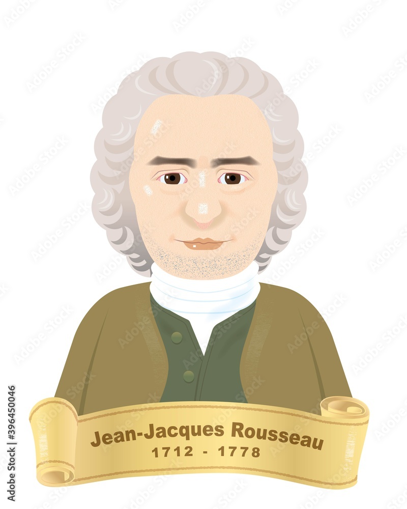 ルソー Rousseau イラスト 社会契約説 歴史上の人物 世界 世界史 Stock Vector Adobe Stock
