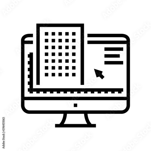 construction engineering line icon vector. construction engineering sign. isolated contour symbol black illustration