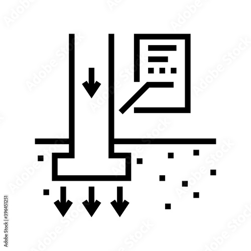 load on column line icon vector. load on column sign. isolated contour symbol black illustration