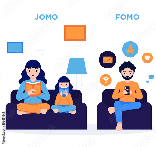 Mental health awarness on family in flat design