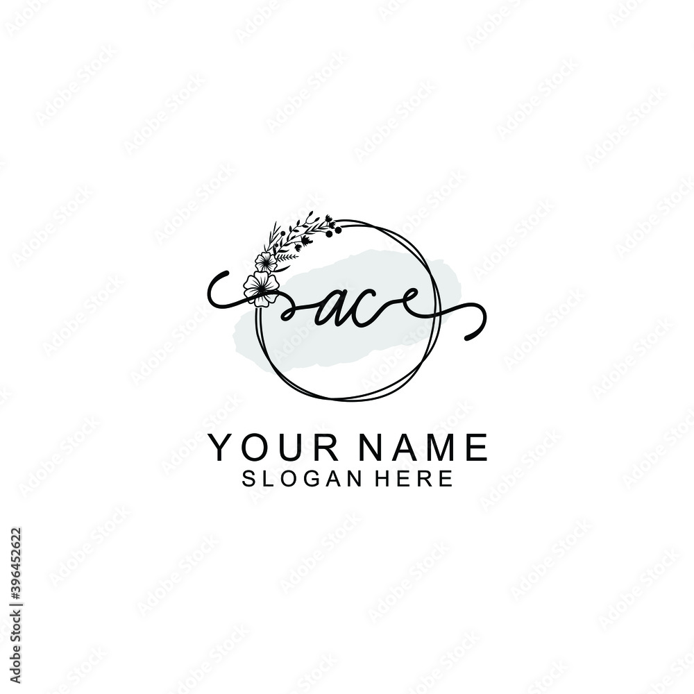 Initial AC Handwriting, Wedding Monogram Logo Design, Modern Minimalistic and Floral templates for Invitation cards Initial AC Handwriting, Wedding Monogram Logo Design, Modern Minimalistic and Floral templates for Invitation cards